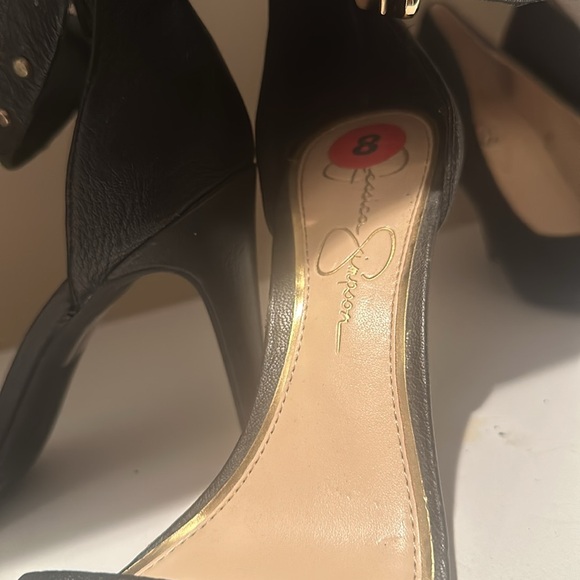 Black and Gold studded heels - Picture 5 of 5